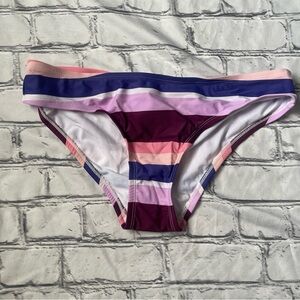 Low Rise Bikini Colorful Striped Bottoms
